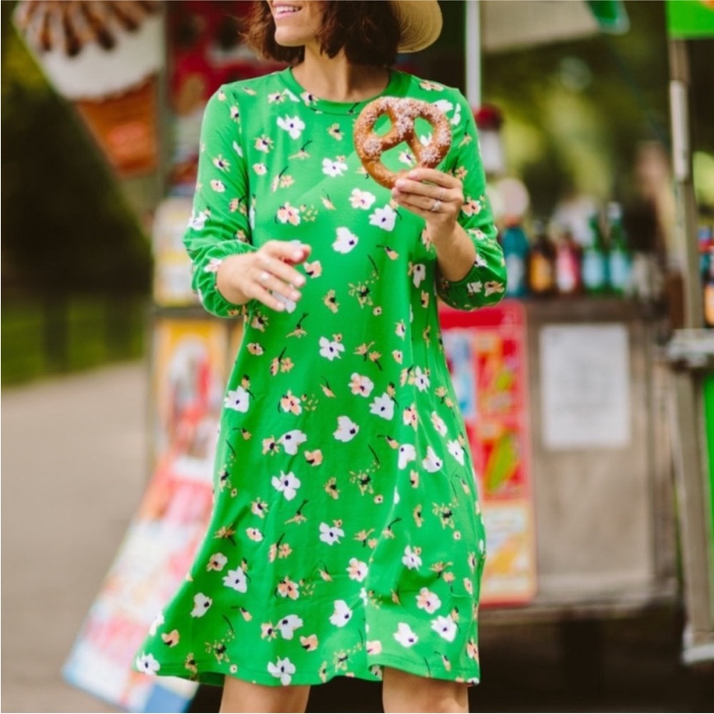 Sonnet James green floral dress